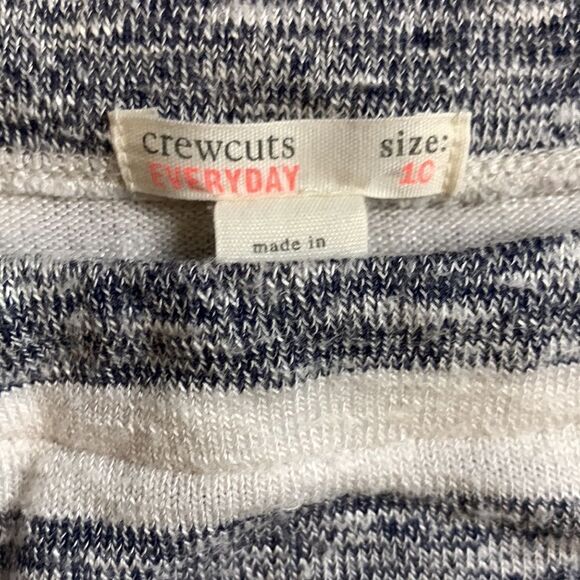 Crewcuts shirt size 10 knit striped blue white cotton spring - Picture 2 of 3